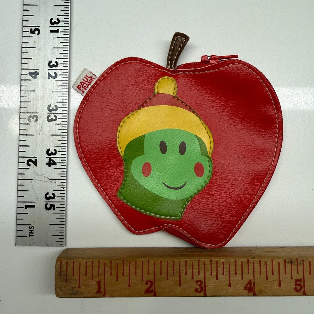 Vintage Y2K Paul Frank "Sam the Grub" Apple-Shape Coin Purse Pouch